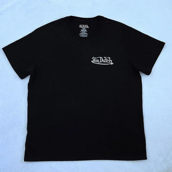 Von Dutch Black🖤 Graphic Tee👕 with White Logo - NWT - Picture 11 of 14